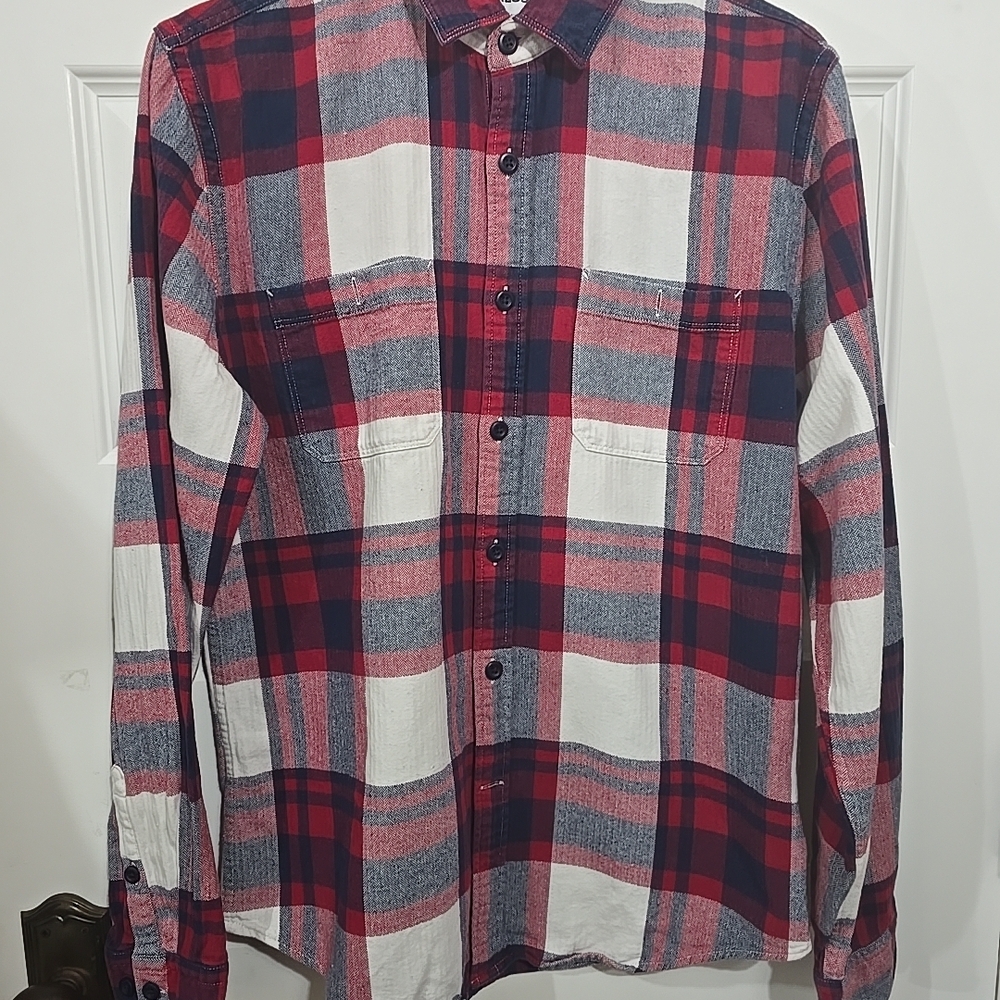 Men's/Womens Red and Blue Plaid Shirt Sz M/M